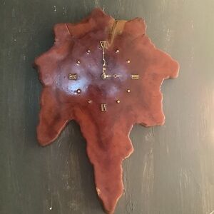 Vintage Wood Slab Live Edge Handcrafted Wooden Clock